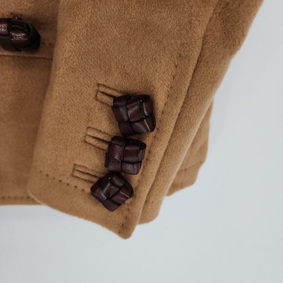 Dsquared2 Tan Double-Breasted Wool Pea Coat Made in Italy Size 46 (US 10) - Picture 6 of 8